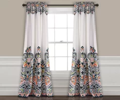 Clara Paisley Room-Darkening Rod Pocket Curtain Panel Pair