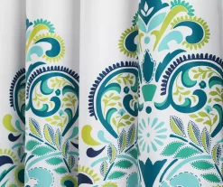 Clara Paisley Room-Darkening Rod Pocket Curtain Panel Pair -Deco Haven Shop 810468305 2