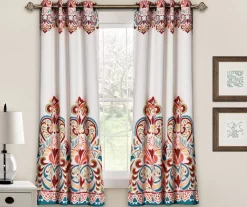Clara Paisley Room-Darkening Rod Pocket Curtain Panel Pair -Deco Haven Shop 810468306