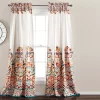 Clara Turquoise & Tangerine Paisley Room-Darkening Rod Pocket Curtain Panel Pair, (84")