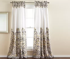 Clara Paisley Room-Darkening Rod Pocket Curtain Panel Pair -Deco Haven Shop 810468309