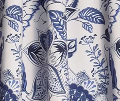 Cynthia Jacobean Blue Room-Darkening Rod Pocket Curtain Panel Pair -Deco Haven Shop 810468315 2