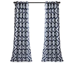 Diamond Ikat Room-Darkening Grommet Curtain Panel Pair, (84") -Deco Haven Shop 810468325 7