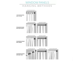 Botanical Garden Navy & White Room-Darkening Rod Pocket Curtain Panel Pair, (84") -Deco Haven Shop 810468368 6