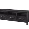 Black 3-Drawer TV Stand