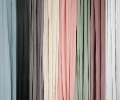 Priya White Semi-Sheer Tab Top Curtain Panel, (95") -Deco Haven Shop 810474128 6