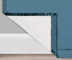 Harper Teal Velvet Blackout Rod Pocket Curtain Panel, (84") -Deco Haven Shop 810475065 3