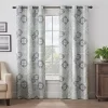 Martina Medallion Blue Blackout Grommet Curtain Panel, (108")