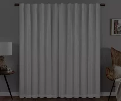 Nora White Blackout Rod Pocket Curtain Panel, (108") -Deco Haven Shop 810475189 6