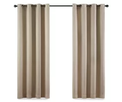 Cara Mocha Blackout Grommet Curtain Panel, (108") -Deco Haven Shop 810475210 4
