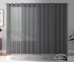 Cara Mocha Blackout Grommet Curtain Panel, (108") -Deco Haven Shop 810475210 8