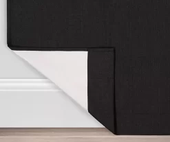 Martina Black Blackout Grommet Curtain Panel, (95") -Deco Haven Shop 810475366 3