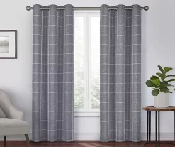 Peconic Indigo Blackout Grommet Curtain Panel, (63")