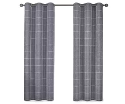 Peconic Indigo Blackout Grommet Curtain Panel, (63") -Deco Haven Shop 810475404 4
