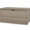 Gray 140-Gallon All-Weather Wicker Storage Deck Box