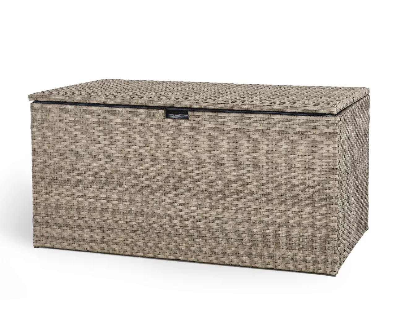 Gray 140-Gallon All-Weather Wicker Storage Deck Box 1 Gray 140-Gallon All-Weather Wicker Storage Deck Box