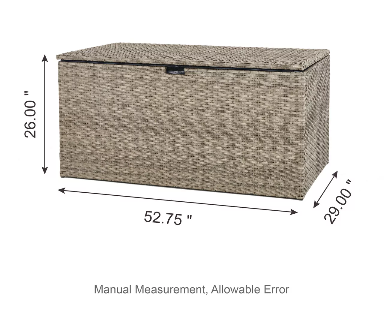 Gray 140-Gallon All-Weather Wicker Storage Deck Box 8 Gray 140-Gallon All-Weather Wicker Storage Deck Box - Image 8