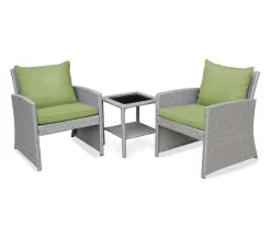 Mirabelle 3-Piece Cushioned Patio All-Weather Wicker Chat Set -Deco Haven Shop 810478137 3