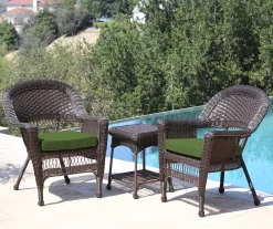 Espresso 3-Piece Cushioned Patio All-Weather Wicker Chat Set 31 Espresso 3-Piece Cushioned Patio All-Weather Wicker Chat Set -Deco Haven Shop 810478209