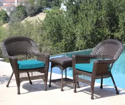 Espresso 3-Piece Cushioned Patio All-Weather Wicker Chat Set 23 Espresso 3-Piece Cushioned Patio All-Weather Wicker Chat Set -Deco Haven Shop 810478264