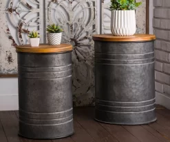 Farmhouse Storage Stools, 2-Pack -Deco Haven Shop 810479898