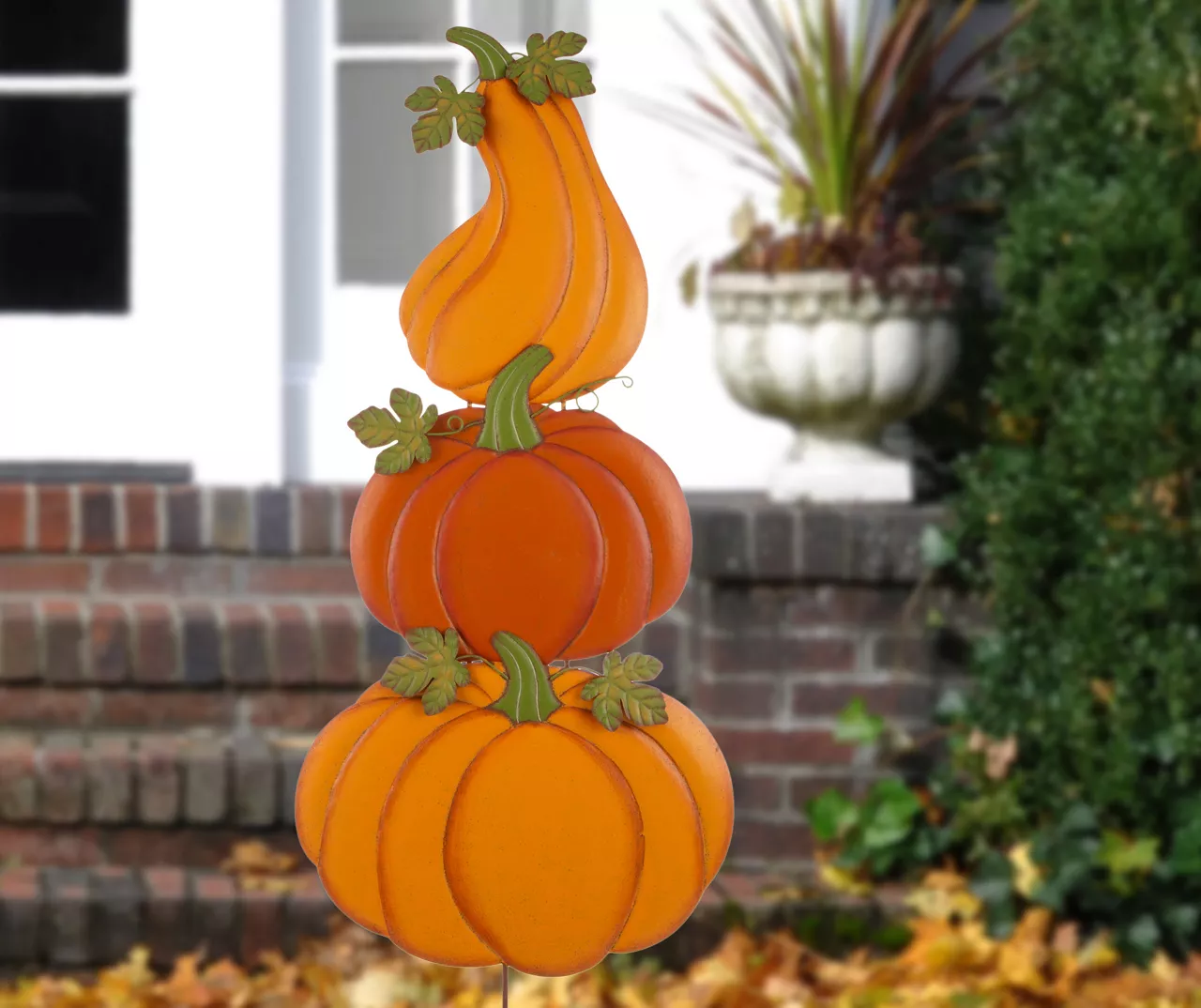 Fall Pumpkin Trio Yard Stake 2 Fall Pumpkin Trio Yard Stake - Image 2