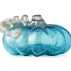 4" Blue Glass Pumpkin