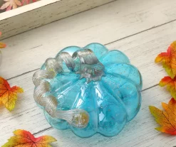 4" Blue Glass Pumpkin -Deco Haven Shop 810491565 A0 3