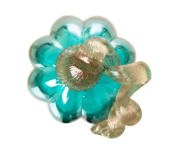 5" Turquoise Crackle Glass Pumpkin -Deco Haven Shop 810491567 A0 5