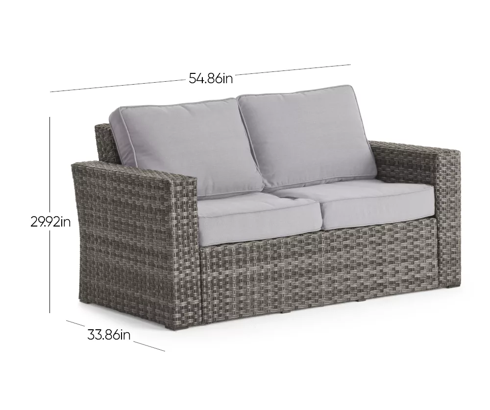 Broyhill Eagle Brooke All-Weather Wicker Cushioned Patio Loveseat 20 Broyhill Eagle Brooke All-Weather Wicker Cushioned Patio Loveseat - Image 20