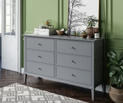 Somerville Gray 6-Drawer Dresser -Deco Haven Shop 810498835 4