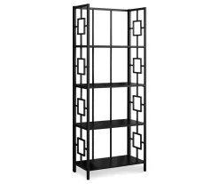 Black Square 4-Shelf Bookcase