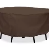 96" Mocha Heavy Duty Round Patio Set Cover