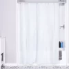 White MicroCLEAN Antimicrobial Fabric Shower Curtain