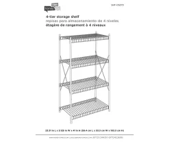 4-Tier Storage Shelf -Deco Haven Shop 810505194 4
