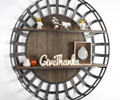 Rustic Round Shelf Organizer -Deco Haven Shop 810509320 2