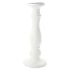 White Wood Pillar Candle Holder, (18")
