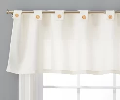 Ivory Valance & Tier 3-Piece Curtain Set 4 Ivory Valance & Tier 3-Piece Curtain Set -Deco Haven Shop 810511117 1