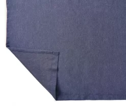 Chambray Blue Valance & Tier 3-Piece Curtain Set -Deco Haven Shop 810511118 2