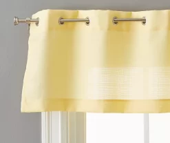 Yellow Tucker Valance & Tier 3-Piece Curtain Set -Deco Haven Shop 810511403 1