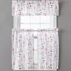 Utensils Print Valance & Tier 3-Piece Curtain Set
