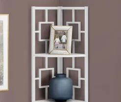 White Square 4-Shelf Corner Bookcase 8 White Square 4-Shelf Corner Bookcase -Deco Haven Shop 810512902 4
