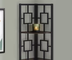 Espresso Square 4-Shelf Corner Bookcase 8 Espresso Square 4-Shelf Corner Bookcase -Deco Haven Shop 810512903 4