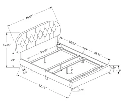 White Tufted Faux Leather Twin Upholstered Platform Bed -Deco Haven Shop 810512926 3