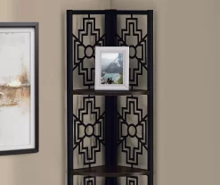 Monarch Geometric 4-Shelf Corner Bookcase -Deco Haven Shop 810512946 4