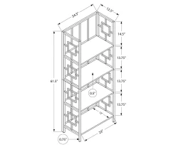 Espresso Square 4-Shelf Open Bookcase -Deco Haven Shop 810512950 3
