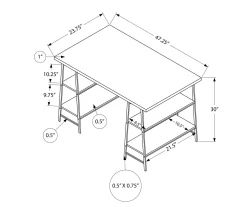 Monarch Sawhorse Office Desk -Deco Haven Shop 810512953 10