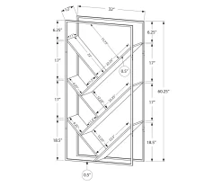 Brown 5-Shelf Slanted Bookcase -Deco Haven Shop 810512985 3