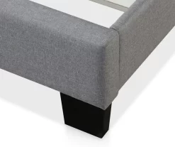 Gray Upholstered Shelter Wingback Queen Bed -Deco Haven Shop 810513491 10