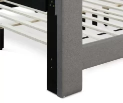 Gray Upholstered Shelter Wingback Queen Bed -Deco Haven Shop 810513491 9